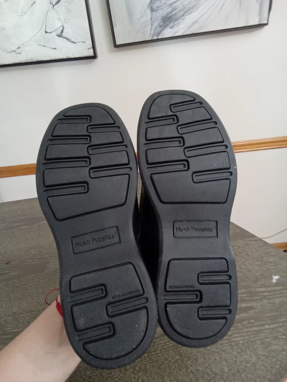 Hush Puppies Kids Black Leather School Shoes Size 1 Wide